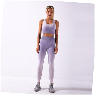 Pantalón Deportivo Tiburón Tie-Dye Sin Costuras con Sujetador Integrado