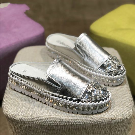 Zapatos Casuales de Verano para Mujer con Detalles de Cristal - Image 4