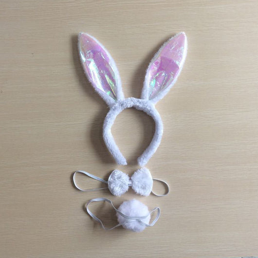 Diadema de Orejas de Conejo Blanco - Image 48