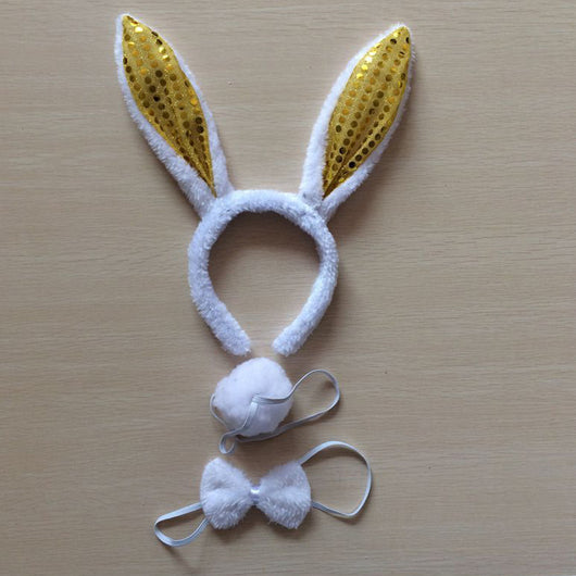 Diadema de Orejas de Conejo Blanco - Image 47