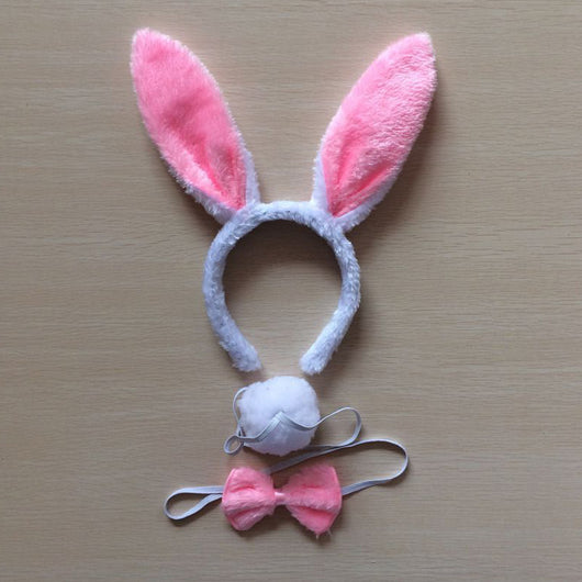 Diadema de Orejas de Conejo Blanco - Image 5