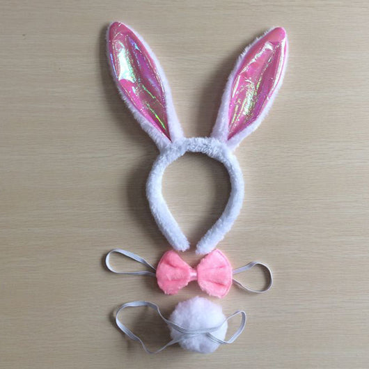 Diadema de Orejas de Conejo Blanco - Image 8