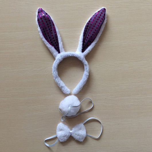 Diadema de Orejas de Conejo Blanco - Image 13