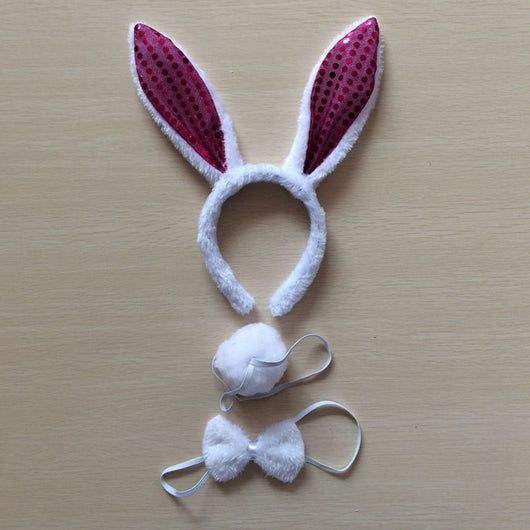Diadema de Orejas de Conejo Blanco - Image 14