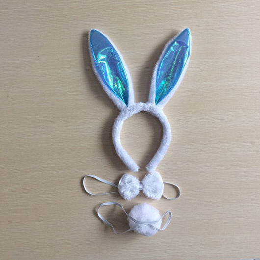 Diadema de Orejas de Conejo Blanco - Image 20