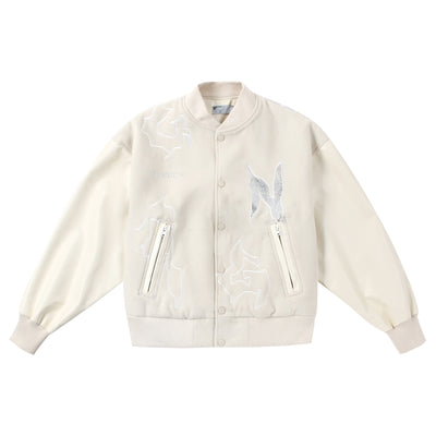 Uniforme de Béisbol en Cuero PU con Costuras de Lana y Bordado - Image 12