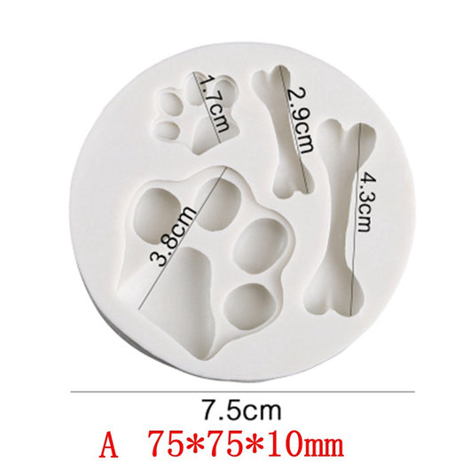 Molde de Silicona para Fondant - Diseños de Oso, Hueso y Patita de Perro - Image 8