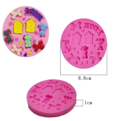 Molde de Silicona para Fondant - Diseños de Oso, Hueso y Patita de Perro - Image 4