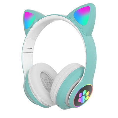 Audífonos Inalámbricos Bluetooth con Orejas de Gato y Luces LED - Image 4