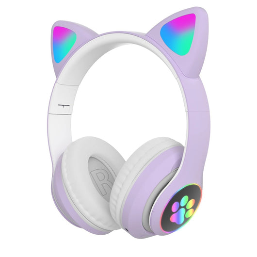 Audífonos Inalámbricos Bluetooth con Orejas de Gato y Luces LED - Image 2
