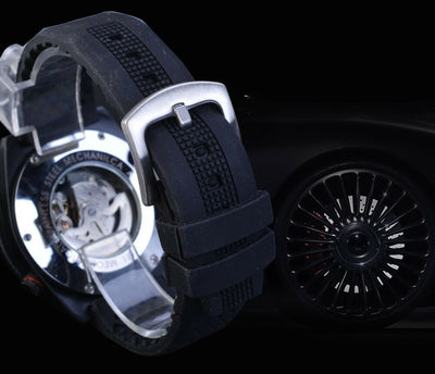 Reloj Mecánico Automático con Visor Esqueleto y Correa de Silicona para Hombre - Image 16