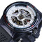 Reloj Mecánico Automático con Visor Esqueleto y Correa de Silicona para Hombre
