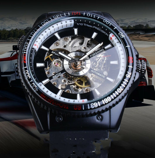 Reloj Mecánico Automático con Visor Esqueleto y Correa de Silicona para Hombre - Image 3