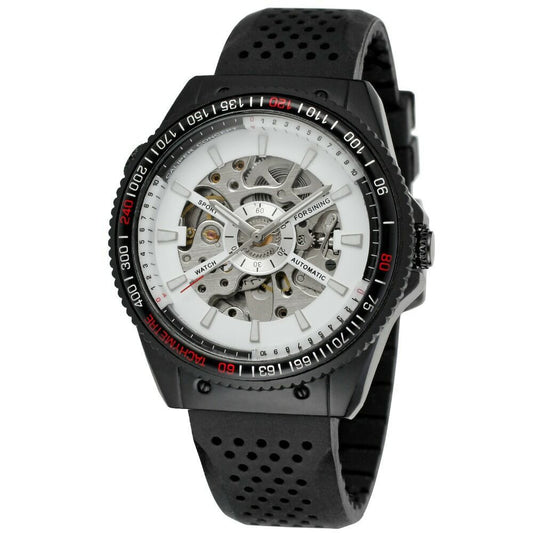 Reloj Mecánico Automático con Visor Esqueleto y Correa de Silicona para Hombre - Image 2