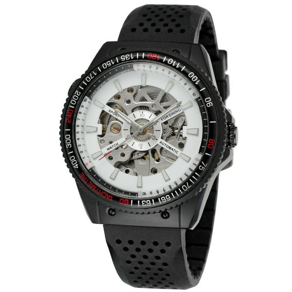 Reloj Mecánico Automático con Visor Esqueleto y Correa de Silicona para Hombre
