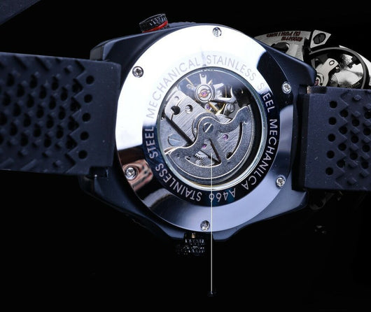 Reloj Mecánico Automático con Visor Esqueleto y Correa de Silicona para Hombre - Image 8