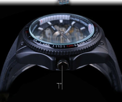 Reloj Mecánico Automático con Visor Esqueleto y Correa de Silicona para Hombre - Image 5