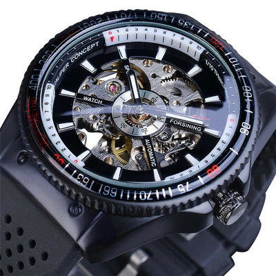 Reloj Mecánico Automático con Visor Esqueleto y Correa de Silicona para Hombre - Image 4