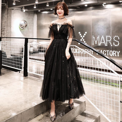 Vestido Largo de Noche Negro Elegante para Mujer - Image 8