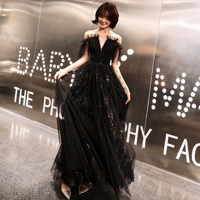 Vestido Largo de Gala Negro Elegante para Mujer - Image 12