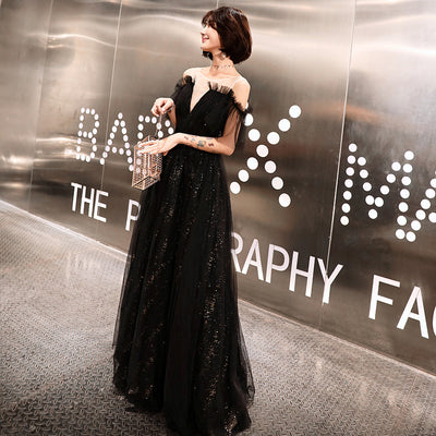 Vestido Largo de Gala Negro Elegante para Mujer - Image 5