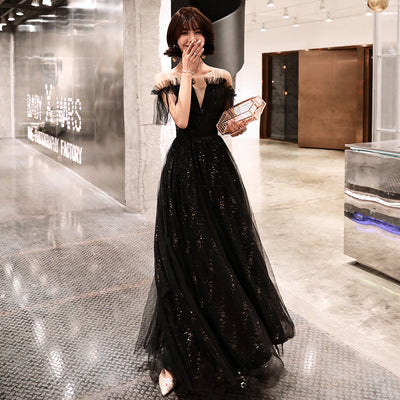 Vestido Largo de Gala Negro Elegante para Mujer - Image 4