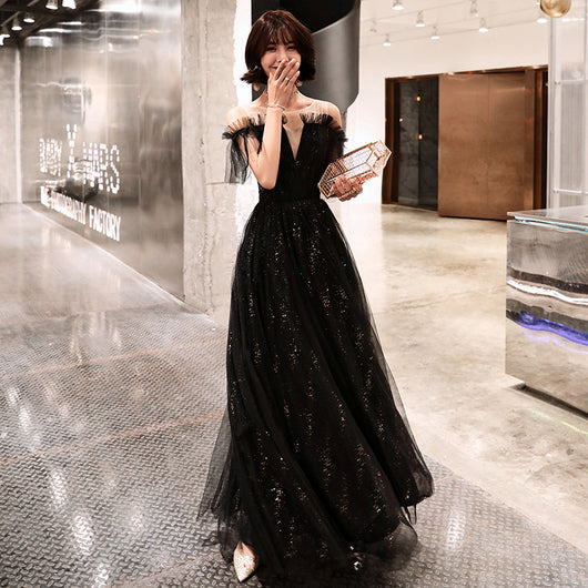 Vestido Largo de Gala Negro Elegante para Mujer - Image 4