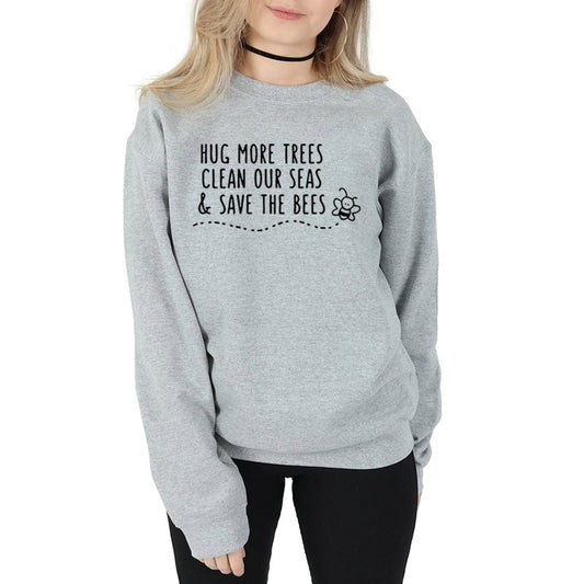 Sudadera con Capucha Estampado de Cuatro Líneas