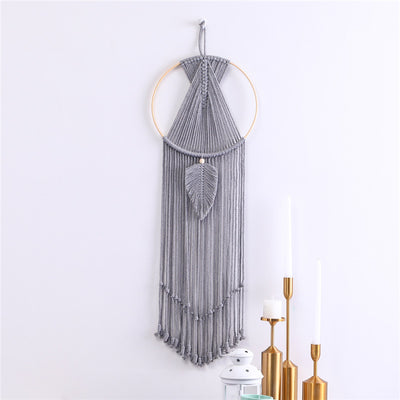 Tapiz Macramé de Hojas - Colgante Decorativo Tejido en Algodón con Borlas - Image 8