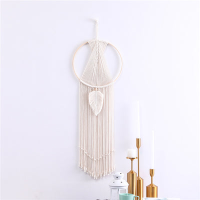 Tapiz Macramé de Hojas - Colgante Decorativo Tejido en Algodón con Borlas - Image 9