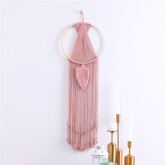 Tapiz Macramé de Hojas - Colgante Decorativo Tejido en Algodón con Borlas - Image 10
