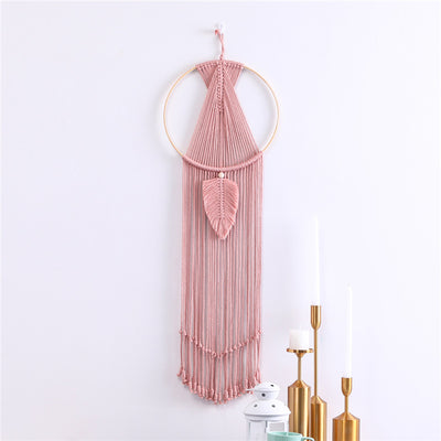 Tapiz Macramé de Hojas - Colgante Decorativo Tejido en Algodón con Borlas - Image 4
