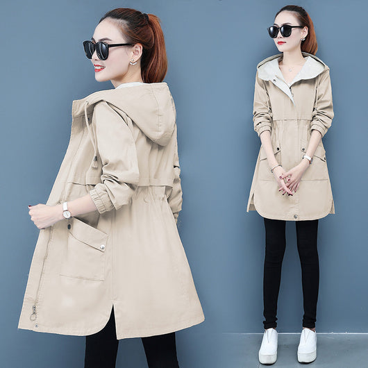 Chaqueta Cortaviento Suelta Versátil de Largo Medio para Mujer - Image 3