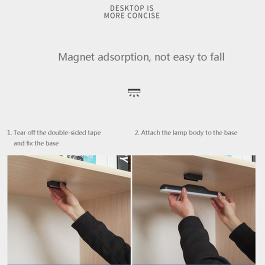 Lámpara de Escritorio USB Recargable con Succión Magnética y Protección Visual - Image 3