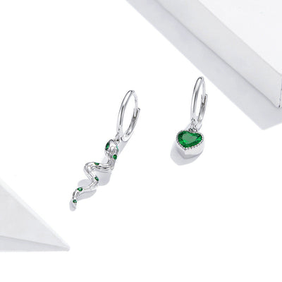 Aretes de Plata Esterlina Serpiente Amor - Image 6