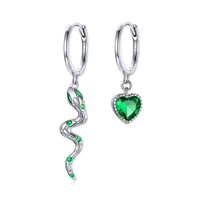 Aretes de Plata Esterlina Serpiente Amor - Image 8