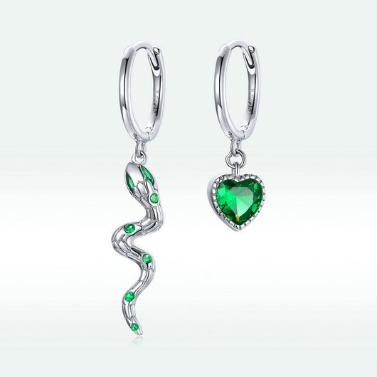 Aretes de Plata Esterlina Serpiente Amor