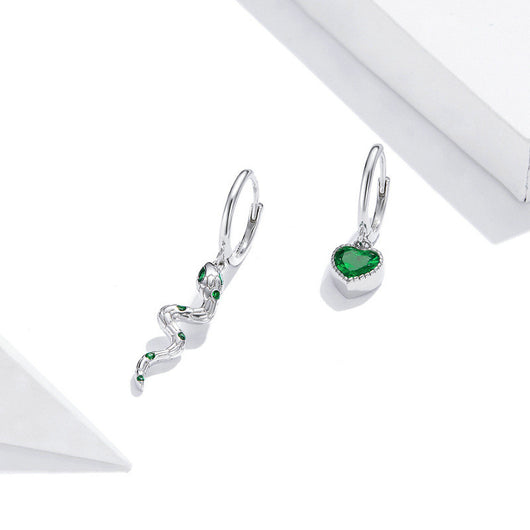 Aretes de Plata Esterlina Serpiente Amor - Image 4