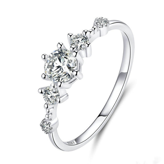 Anillo de Plata Esterlina 925 con Circón y Baño de Platino - Image 9