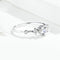 Anillo de Plata Esterlina 925 con Circón y Baño de Platino