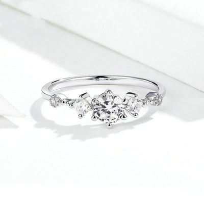 Anillo de Plata Esterlina 925 con Circón y Baño de Platino - Image 2