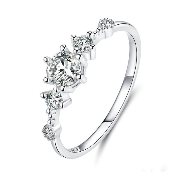 Anillo de Plata Esterlina 925 con Circón y Baño de Platino - Image 3