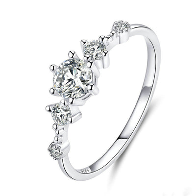 Anillo de Plata Esterlina 925 con Circón y Baño de Platino - Image 3