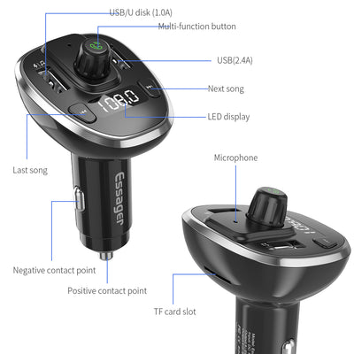 Cargador Dual USB Bluetooth para Auto con Tecnología Inalámbrica - Image 10