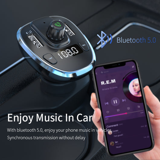 Cargador Dual USB Bluetooth para Auto con Tecnología Inalámbrica - Image 4