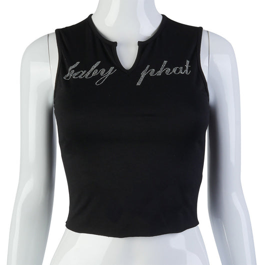 Chaleco Ajustado con Strass Escote Profundo para Mujer - Image 12