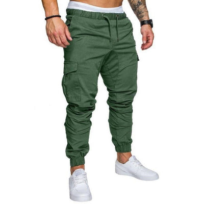 Pantalones Casuales de Tela Tejida con Cordón Ajustable para Hombre - Image 2