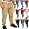 Pantalones Casuales de Tela Tejida con Cordón Ajustable para Hombre