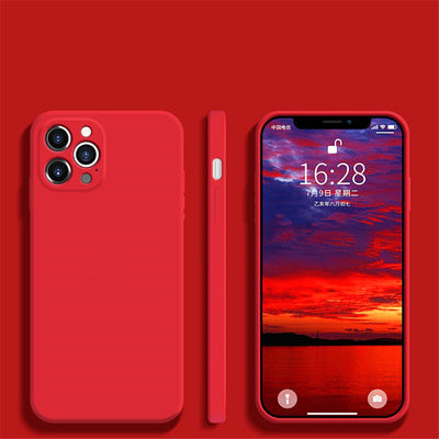 Funda de Silicona Líquida con Bordes Rectos para Teléfono Móvil - Image 17