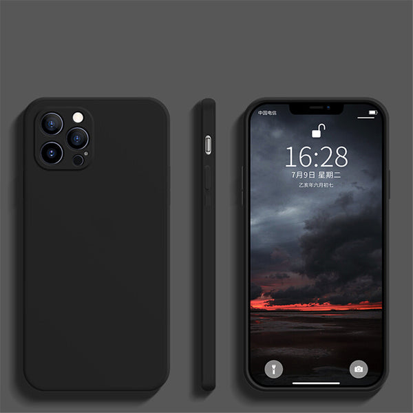 Funda de Silicona Líquida para Celular con Bordes Rectos y Acabado Premium